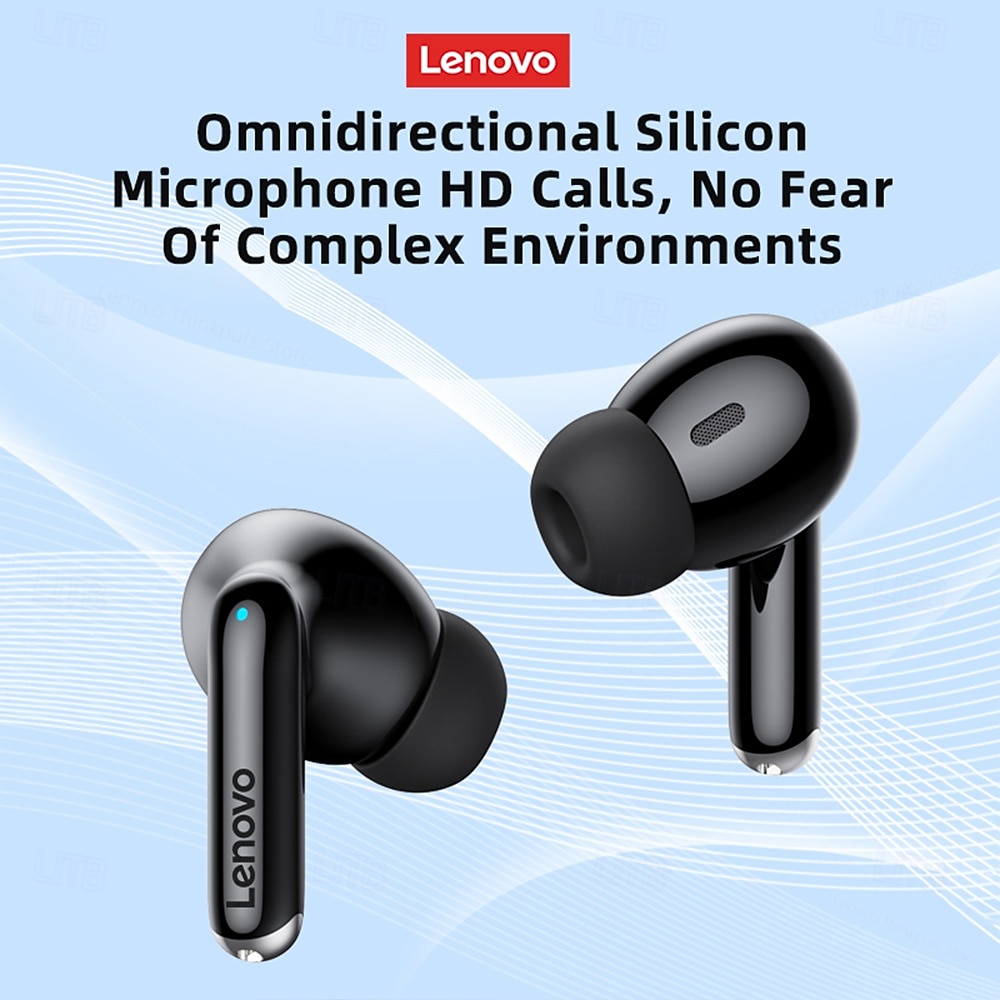 Lenovo thinkplus Wireless Earbuds, Bluetooth 5.3 Headphones with Noise Cancelling, HiFi Stereo TWS In-Ear Earphones with Mic, Charging Case, Sport Earbuds for iPhone and Android, Grey & Black 2026 - $35.99 –P14