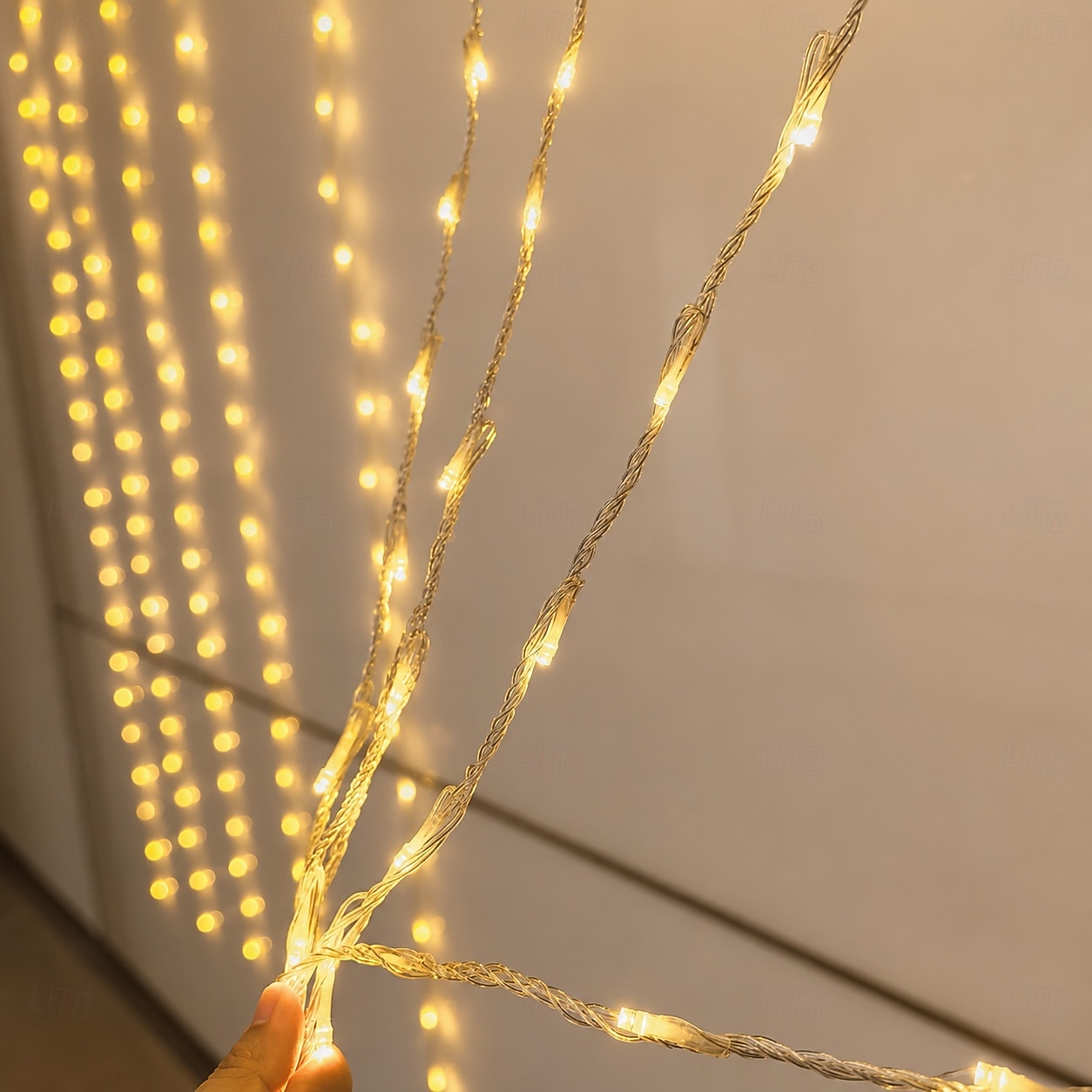 3M Lichterketten 320 LEDs 1 Stück Warmweiß Weiß Blau Kreative Lichterketten Festtagslichter Fenster- / Vorhang- / Eiszapfenlichter Halloween Innenbereich Wasserdicht 110-240 V 2026 - $58.99 –P1
