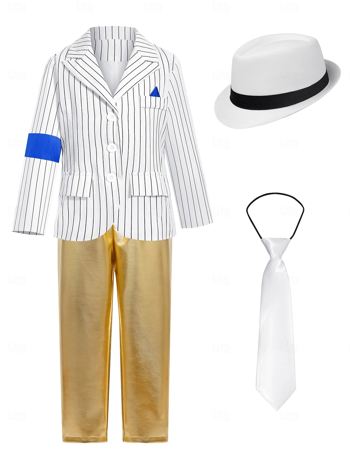 Estrella del pop de los 80 Cantante Accesorios Disfraz de lujo Iconos de la música y del escenario Cosplay for Chico Niños Víspera de Todos los Santos Carnaval Semana del Libro Rendimiento Escenario 2026 - $39.99 –P3