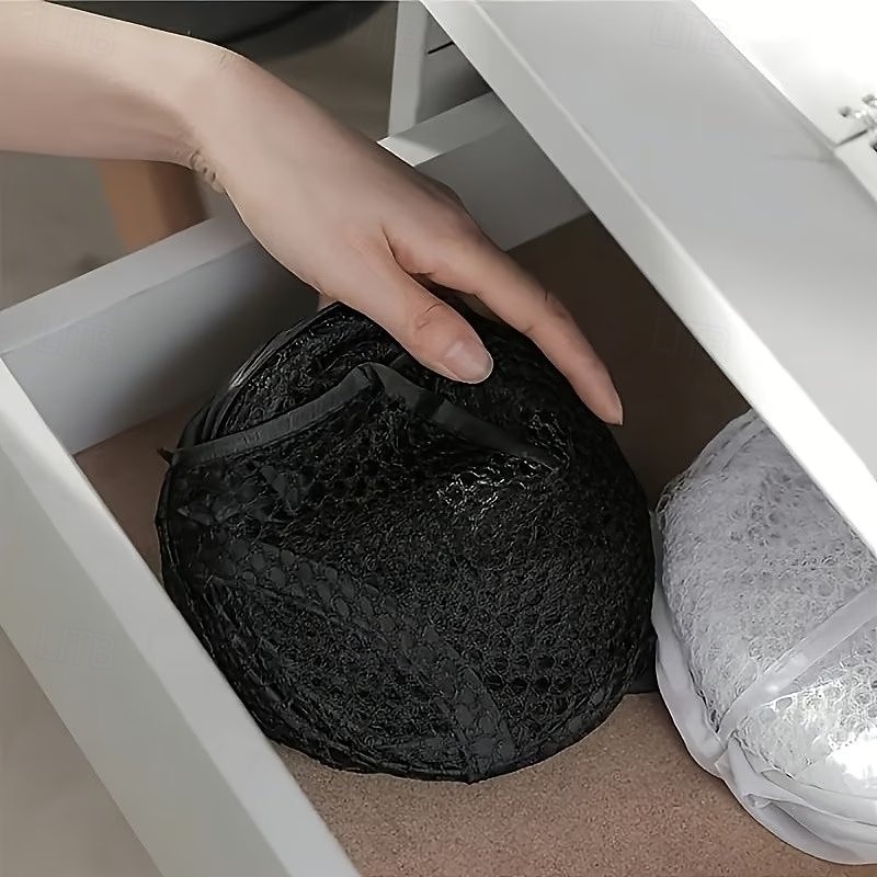 Coș de rufe pliabil din plasă, coș de depozitare de mare capacitate, fără căptușeală, cu mânere ergonomice, economisește spațiu &portabil, ideal pentru spălătorie, dormitor, baie, living, organizarea 2026 - $11.49 –P4
