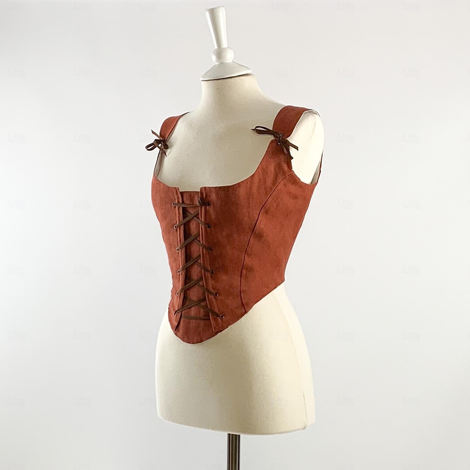 Retrò Vintage Medievale Rinascimento Corsetto Gentildonna Nobildonna Allacciato Costume Per donna Reale Halloween Carnevale Fiera Rinascimentale LARP Adulti Corsetto del 2026 a $64.99 –P2
