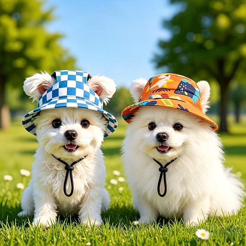 Chapeau d'été pour chien, chapeau de soleil respirant à oreilles ouvertes pour animaux de compagnie, utilisable en toutes saisons, deux styles et trois tailles, spécialement conçu pour les chiens et de 2026 ? $8.79 –P4