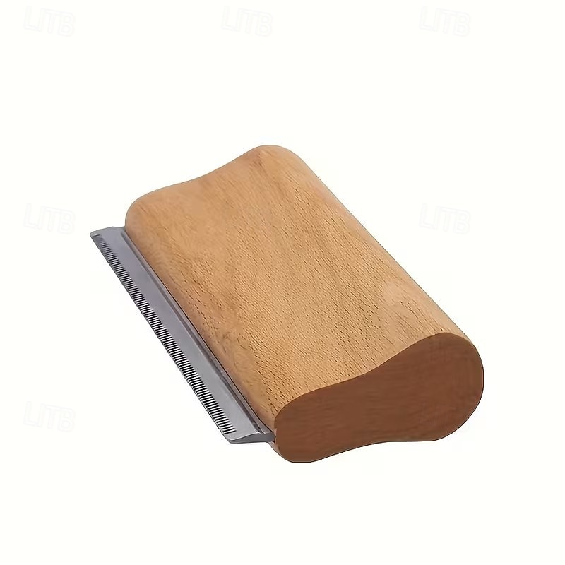 Cepillo de madera para mascotas, gatos, perros, caballos, herramienta para eliminar la muda de pelo, peine para pelo largo, autolimpiante 2026 - $16.99 –P3