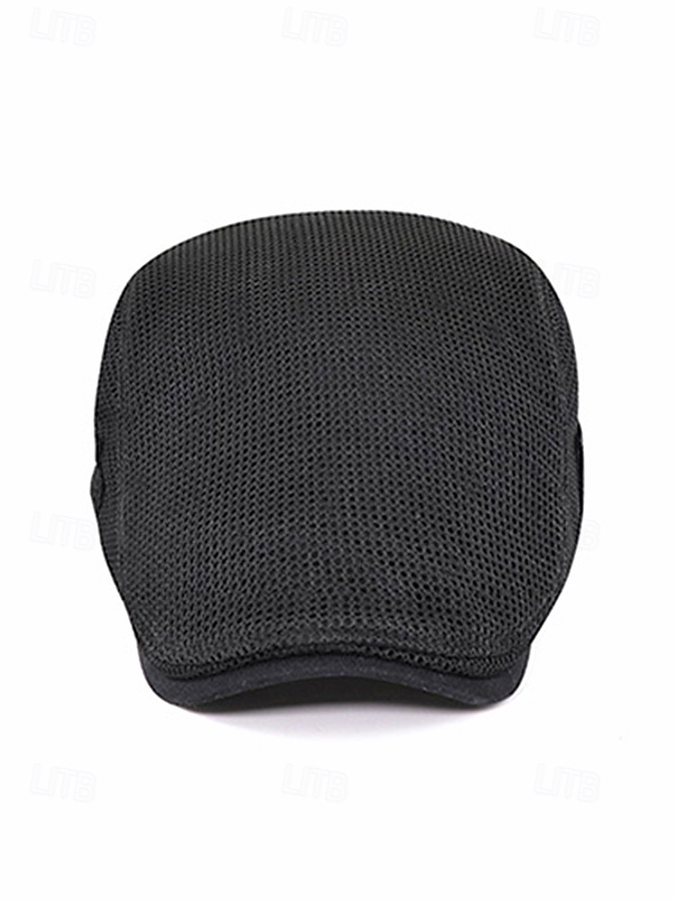 Men's Breathable Mesh Flat Cap Hat, Adjustable Polyester Summer Hat, Lightweight Casual Classic Travel Headwear, Multi-Color Summer Outdoor Sun Protection Cap 2026 - $14.99 –P5