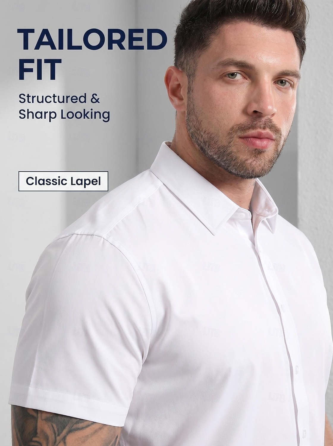 Per uomo Camicia Camicia elegante Camicia non stiro Camicia con Bottoni Semplice Casuale Quotidiano Bianco Blu chiaro Nero Rosa Manica Corta Collo ripiegato Estate Primavera Abbigliamento Classico del 2026 a $27.99 –P8