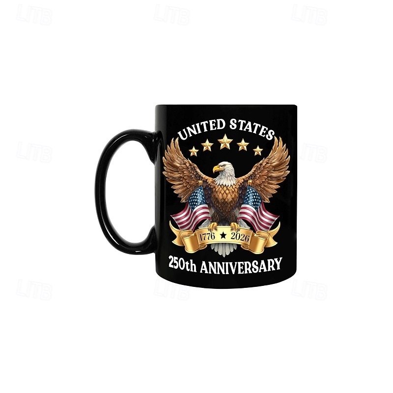 Mug commémoratif du 250e anniversaire des États-Unis (1776-2026), aigle à tête blanche américain patriotique &Mug commémoratif drapeau, cadeau du 550e anniversaire pour les anciens combattants &tasse de 2026 ? $17.99 –P5