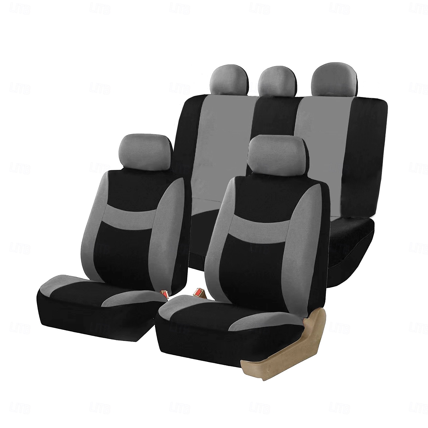 Set completo di 9 coprisedili universali per auto, in tessuto a rete di poliestere traspirante, per auto, SUV, berline e camion. Eleganti accessori per interni bicolore, facili da installare. del 2026 a $34.99 –P8