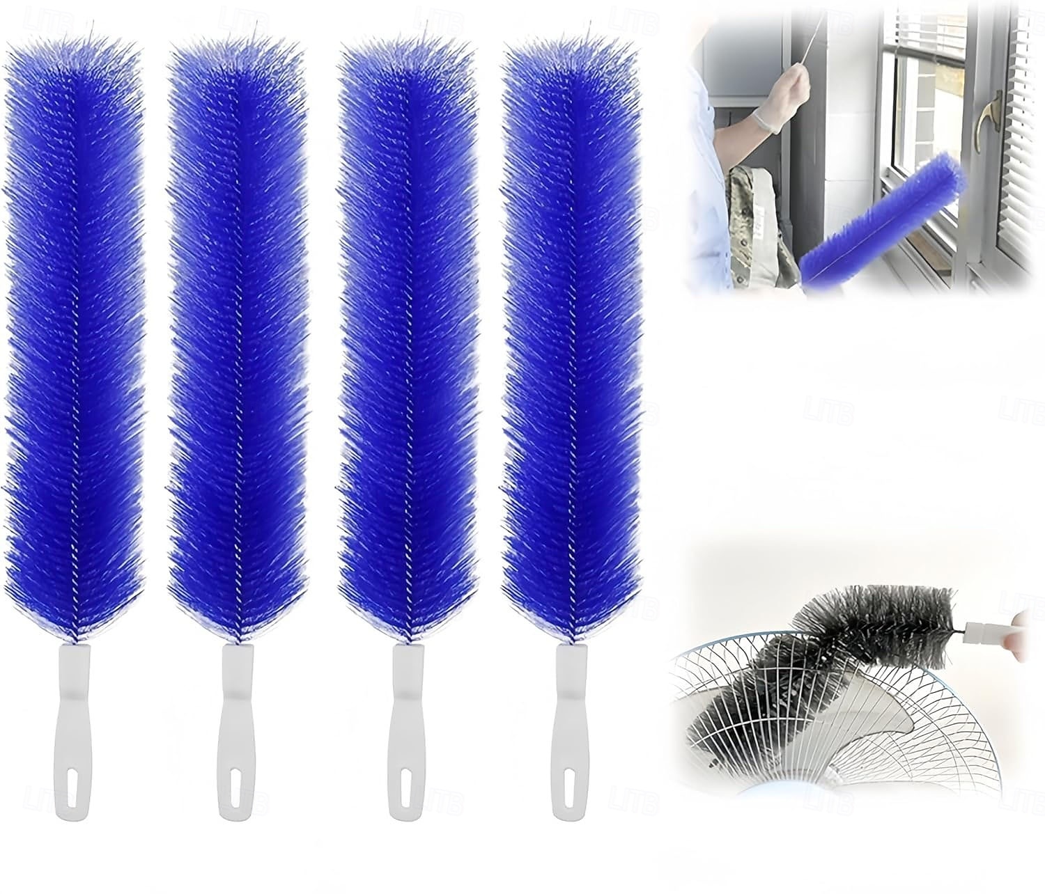 4 Pcs Bendable Microfiber Head, Reusable Dust Remover, Fan Cleaning Brush, Washable Microfiber Duster for Electric Fans, Air Conditioning, Car Vents, Blinds, Curtains 2026 - $9.99 –P2