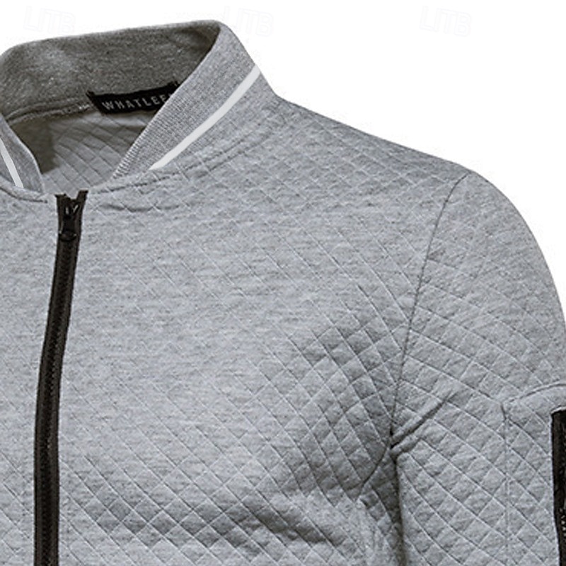 Homme Sweat-shirt Sweat-shirt entièrement zippé bleu marine Gris Clair À capuche Uni Texturé Occasionnel Quotidien Sport & Loisir Streetwear Frais Vêtements de sport Printemps & Automne Vêtement Tenue de 2026 ? CHF15.58 –P7