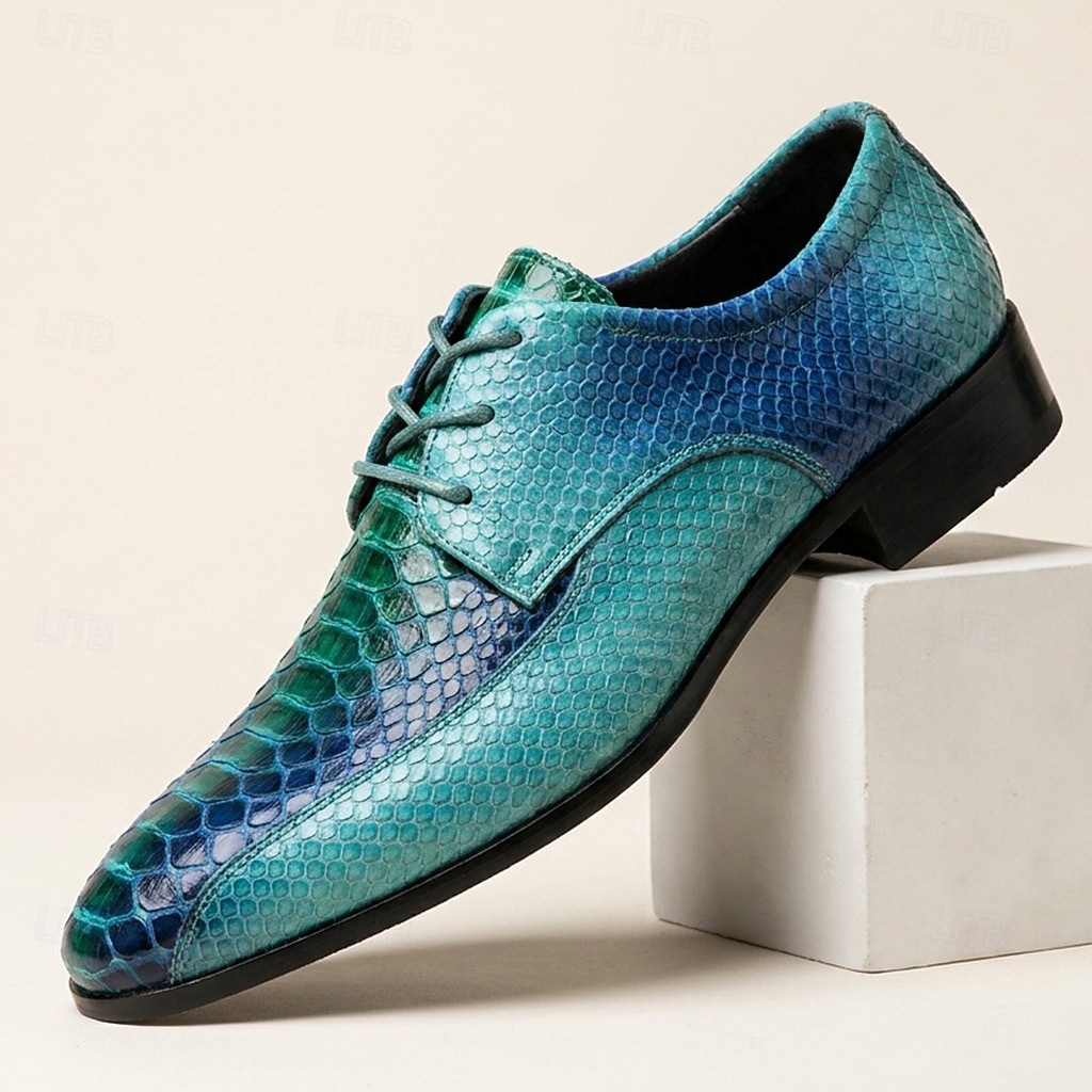 blue designer dress shoes Mens Pointed Toe Dress Shoes | Metal Tip