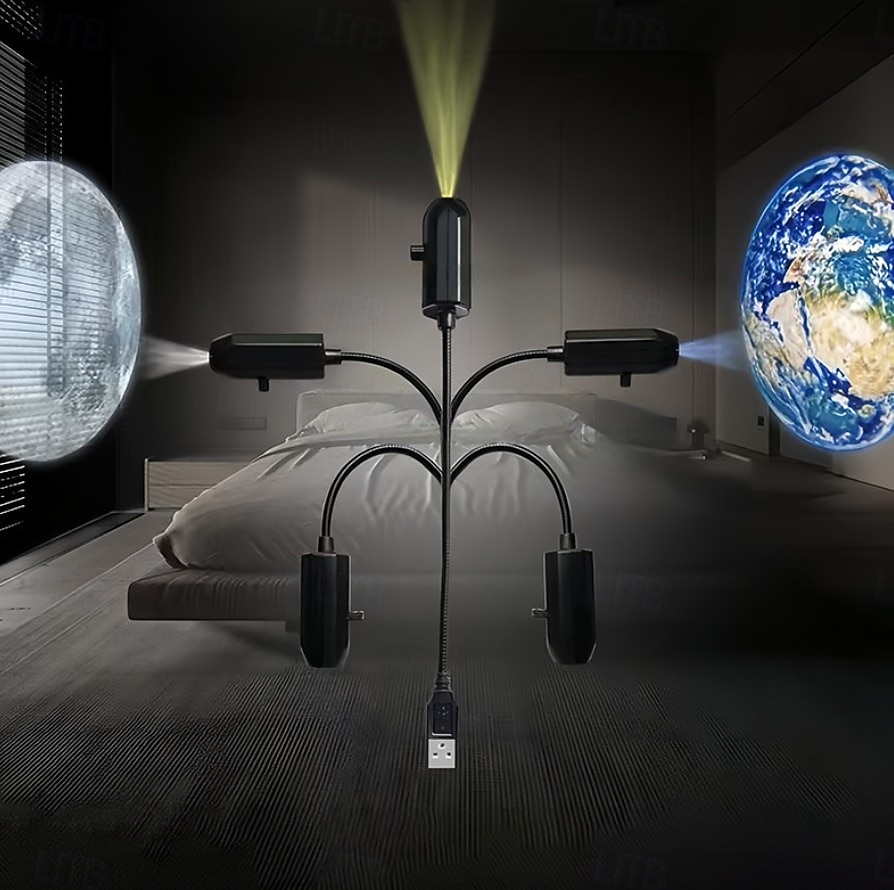 LED-ruimteprojectorlamp met 360° draaiende planeten, nachtlampje voor thuisfeestjes, plafond- en wanddecoratie, roterende LED-planeetprojectorlamp. 2026 - $17.99 –P7