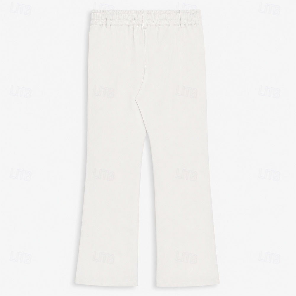 Men's Trousers Dress Pants Flared Pants Suit Pants Pocket Elastic Waist Plain Comfort Soft Full Length Daily Outdoor Going out Fashion Casual White Khaki Stretchy 2026 - $29.99 –P7
