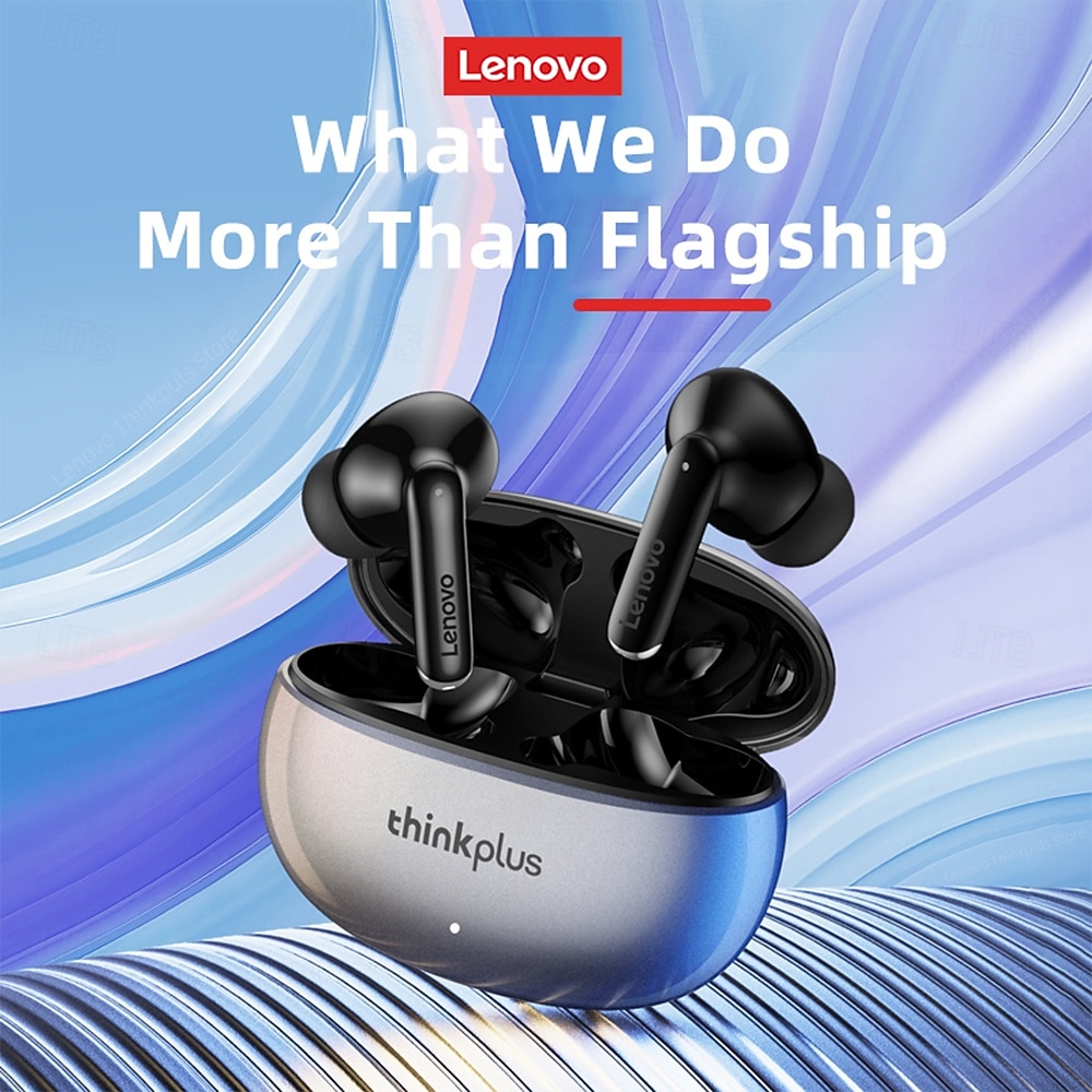 Lenovo thinkplus Wireless Earbuds, Bluetooth 5.3 Headphones with Noise Cancelling, HiFi Stereo TWS In-Ear Earphones with Mic, Charging Case, Sport Earbuds for iPhone and Android, Grey & Black 2026 - $35.99 –P15