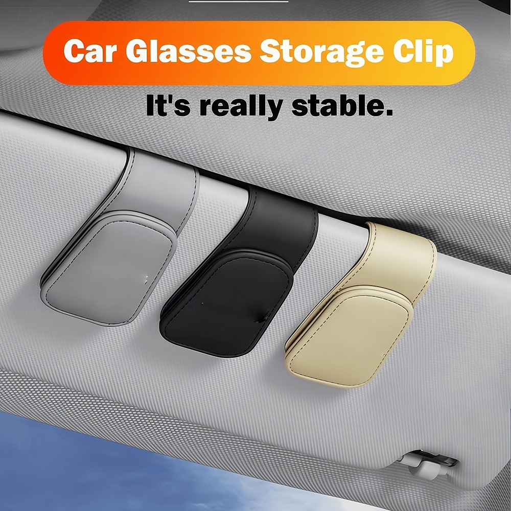 4 Pack Car Sunglasses Holder for Sun Visor, Magnetic Leather Eyeglass Clip Mount, Universal Visor Glasses Hanger & Ticket Card Organizer for Car SUV Truck, Scratch-Free One-Hand Operation 2026 - $13.99 –P11