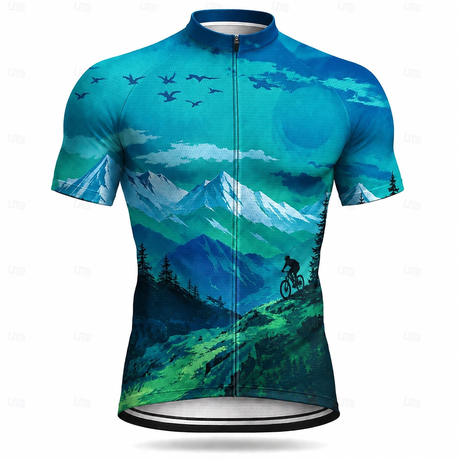 Per uomo Top sottomuta Maglia da Ciclismo Manica Corta Bicicletta Maglia Top con 3 tasche posteriori Resistente ai Raggi UV Asciugatura Rapida Con tasche Cerniera Frontale Gli sport Blu Giallo Viola del 2026 a $28.99 –P8