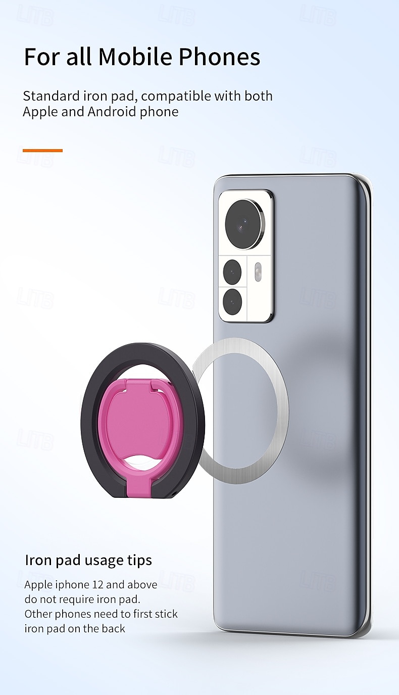 Anello di supporto magnetico per telefono compatibile con MagSafe, supporto a tripla piega per iPhone 17 16 15 14 13 12 Pro Max Plus, impugnatura magnetica per telefono su entrambi i lati. &Supporto del 2026 a $17.99 –P18