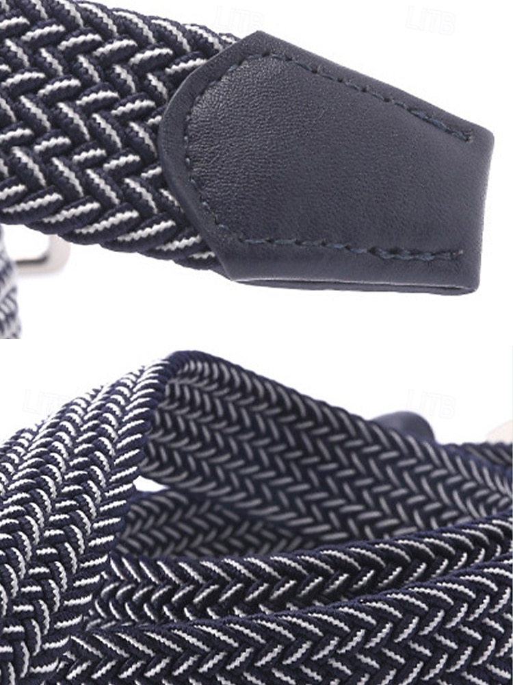 Men's Elastic Braided Stretch Belt, Woven Polyester Golf Belt, Big & Tall Casual Waist Belt with Flexible Fit, Summer Business Casual Travel Belt, Multiple Colors Extended Sizes 2026 - $19.99 –P8