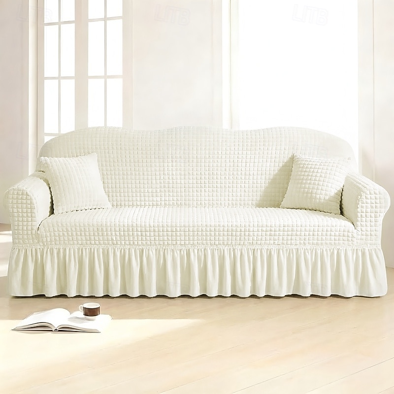 Country Style 3D Stretch Sofa Cover with Skirt, Washable Elastic Couch Slipcover for 1/2/3/4 Seater, Fitted Furniture Protector 2026 - $47.99 –P26