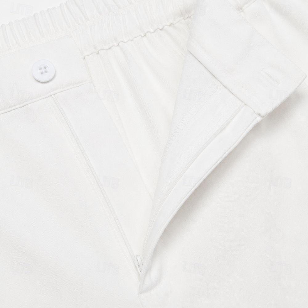 Men's Trousers Dress Pants Flared Pants Suit Pants Pocket Elastic Waist Plain Comfort Soft Full Length Daily Outdoor Going out Fashion Casual White Khaki Stretchy 2026 - $29.99 –P8