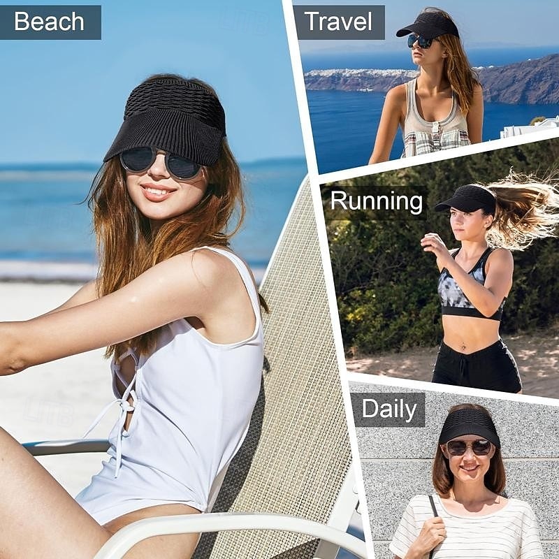 Damen-Sonnenhut mit hohem Pferdeschwanz | Atmungsaktive, offene UV-Schutzkappe von sunsafetok | Das perfekte Geburtstagsgeschenk für sie – ideal zum Laufen, Wandern, für Strand, Reisen und 2026 - $9.99 –P4