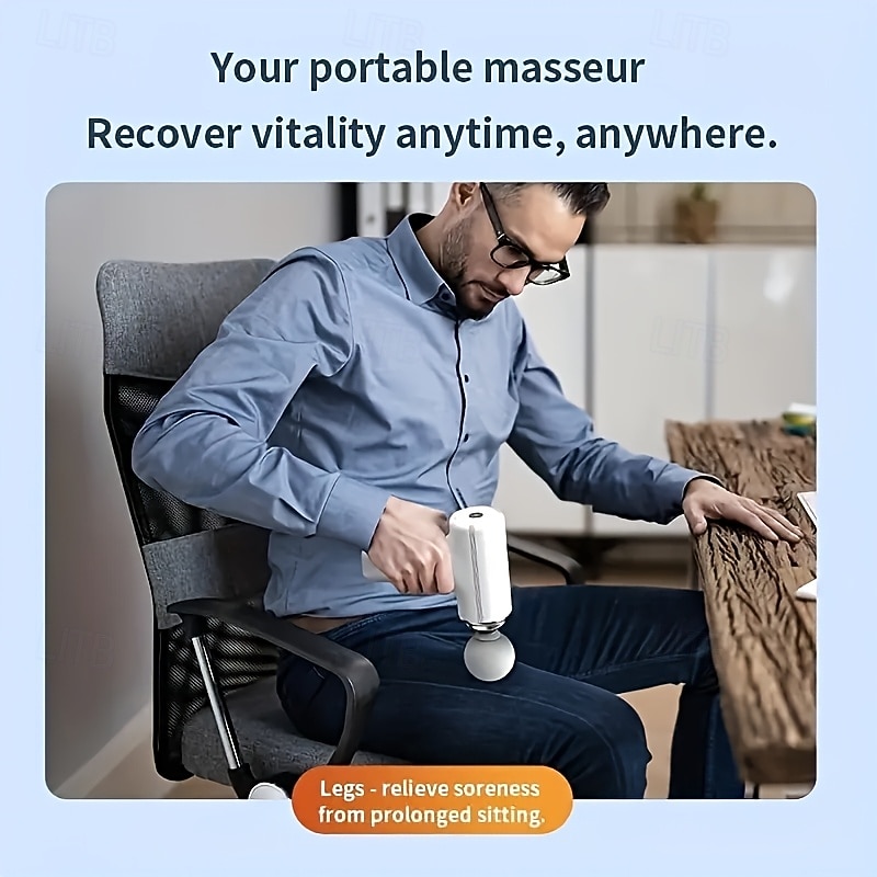 Mini Massage Gun, Deep Tissue Percussion Massager for Athletes & Home, Portable Handheld Muscle Massager with 4 Interchangeable Heads, USB Rechargeable, Quiet Power for Back Neck Shoulder Relief 2026 - $37.99 –P7