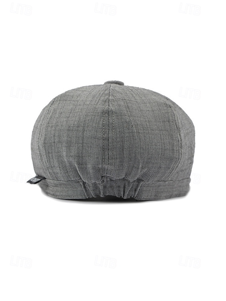 Gorra ligera de verano para hombre, gorra de estilo newsboy de poliéster y algodón transpirable con ajuste elástico, gorra plana clásica para conducir, ideal para golf, viajes y actividades al aire 2026 - $14.99 –P9