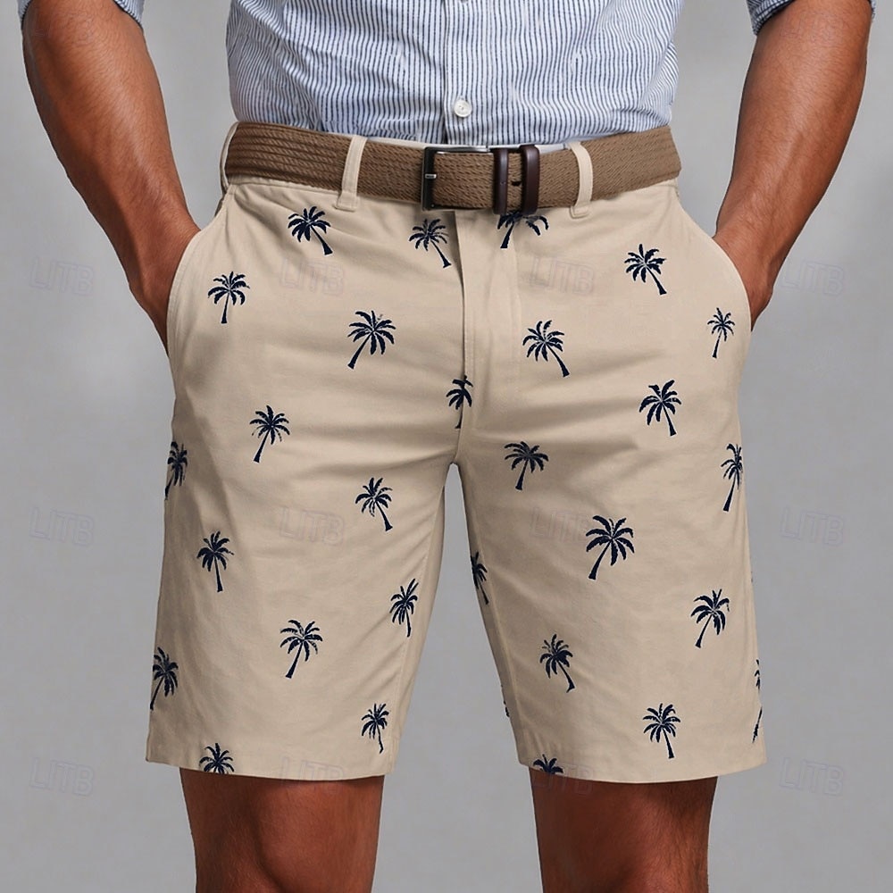 Herren Kokospalme Tropische Pflanzen Bermudashorts Freizeitshorts Kurze Golfhosen Mittlere Taille Hawaiianisch Arbeit Strand Sport im Freien Kurze Hose mit flacher Vorderseite und 4 Taschen Designer 2026 - $14.49 –P4