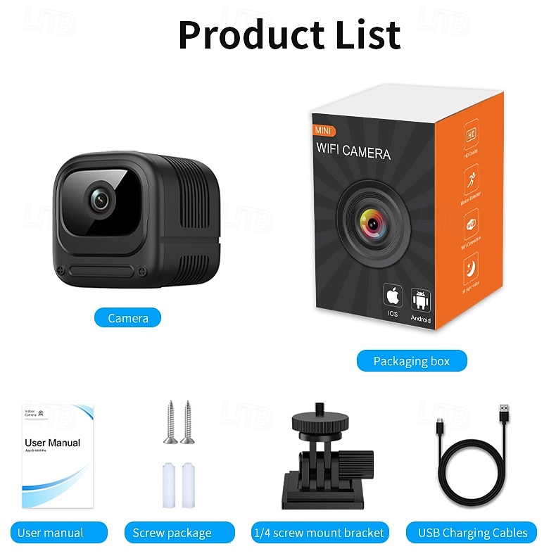 1080p mini beveiligingscamera wifi draadloze binnencamera voor thuis, huisdieren en baby's met app voor weergave op afstand, nachtzicht, bewegingsdetectie, kleine nanny bewakingscamera, kleine 2026 - $51.99 –P29