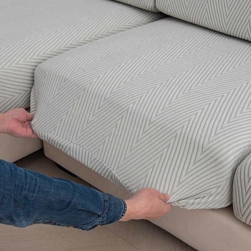 Fodera per cuscino divano jacquard magica, fodera elastica a prova di animali domestici per sedile divano, protezione elastica per mobili facile da installare per cani e gatti del 2026 a $11.49 –P28