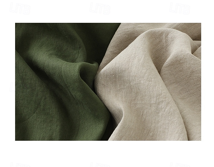 نسائي فستان ميدي 100% Cotton عتيق مناسب للبس اليومي فضفاض صالح سهل بدون كم V رقبة هيذر أخضر عسكري الصيف الربيع 2026 - $18.49 –P10