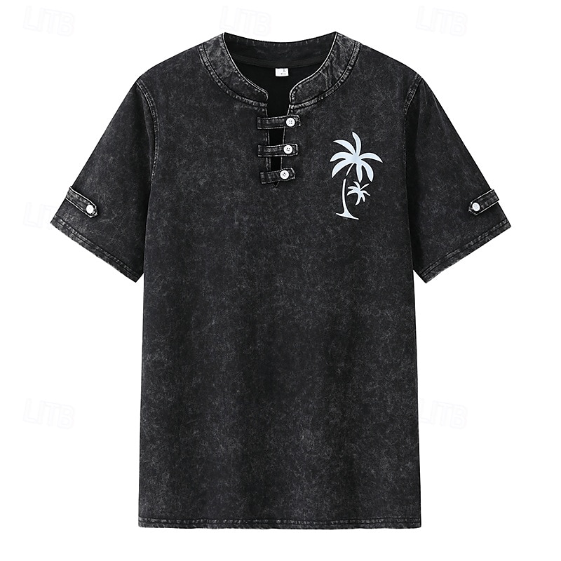 Dámská vintage henley košile softfade™ ze 100% bavlny - měkké prané, krátké rukávy, základní top 2026 - $31.99 –P7