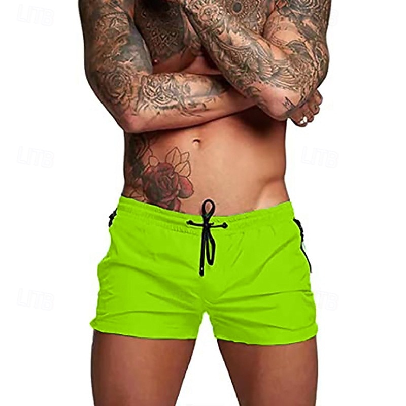 Per uomo Boardshorts Costume da bagno Costume da Bagno Tinta unita Coulisse con tasche Asciugatura Rapida Con tasche Pantaloncini da Surf Pantaloni Surf Spiaggia Sport Acquatici Estate del 2026 a $17.99 –P20