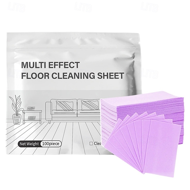 100 Pieces Multi-Effect Floor Cleaning Sheets, Dissolvable Concentrated Mopping Slices for Deep Cleaning, Quick Drying & Streak-Free Floor Cleaner for Hardwood, Tile, Marble, Laminate 2026 - $12.99 –P11