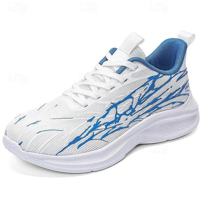 Pantofi sport de alergare albi-albaștri pentru bărbați, pantofi sport cu șireturi, pantofi sport ușori, cu pernă, pentru sală, antrenament, exterior 2026 - $34.99 –P2