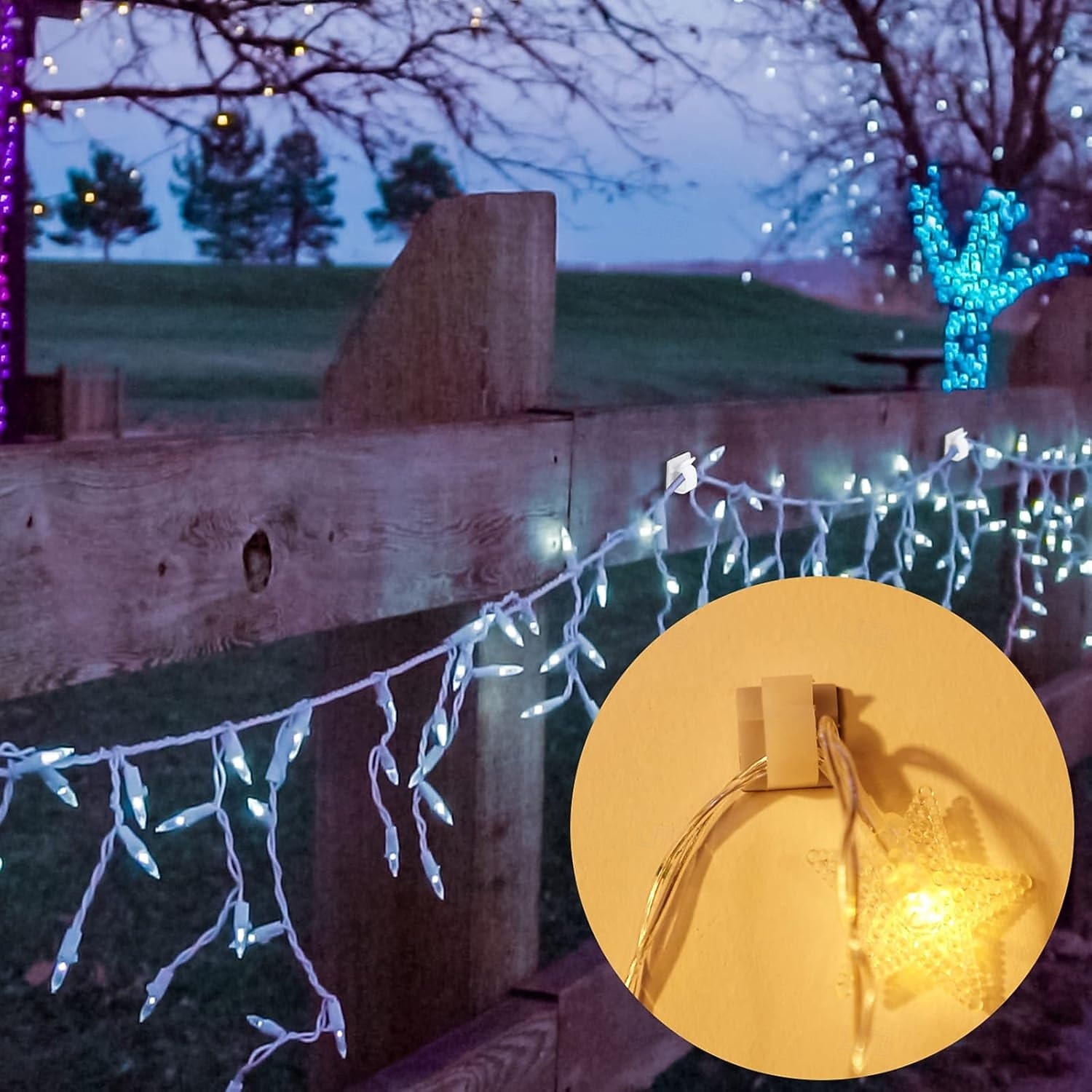 Clips de fixation pour guirlandes lumineuses d'extérieur avec ruban adhésif, crochets pour guirlandes de Noël, clips de fixation auto-adhésifs pour décorations extérieures de 2026 ? $11.49 –P2