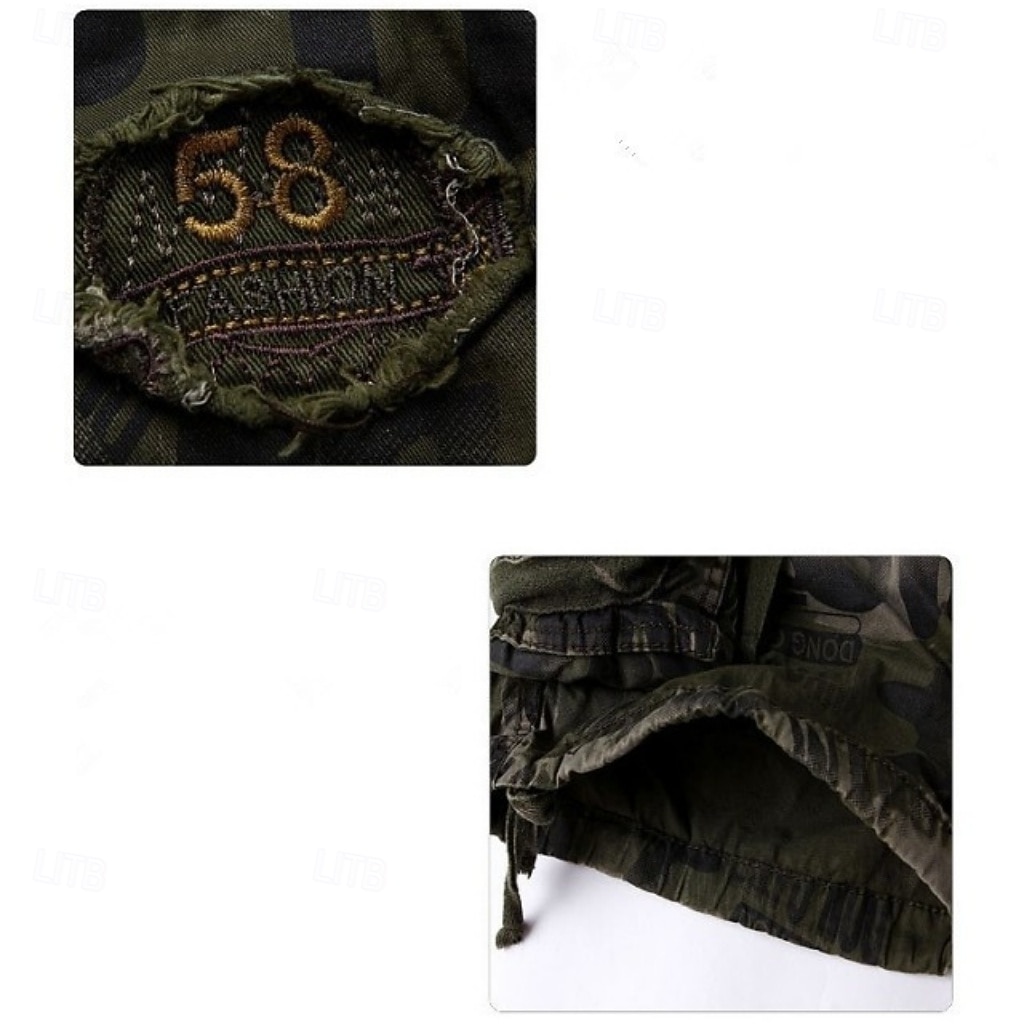 Men's Comfort Waist Tactical Cargo Cargo Shorts Shorts Casual Shorts Multi Pocket Flap Pocket Camouflage Windproof Wearable Knee Length Casual Outdoor Streetwear Fashion Streetwear Blue Army Green 2026 - $37.99 –P7