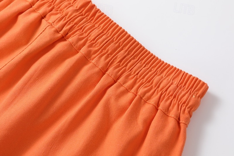 Bermuda feminina de linho, estilo chino, ideal para o verão, férias, streetwear, casual, comprimento até o joelho, cintura média, lisa, com cordão, bolso, confortável, respirável, sem elasticidade, para uso diário, ao ar livre, na rua, branca. de 2026 por $10.99 –P16
