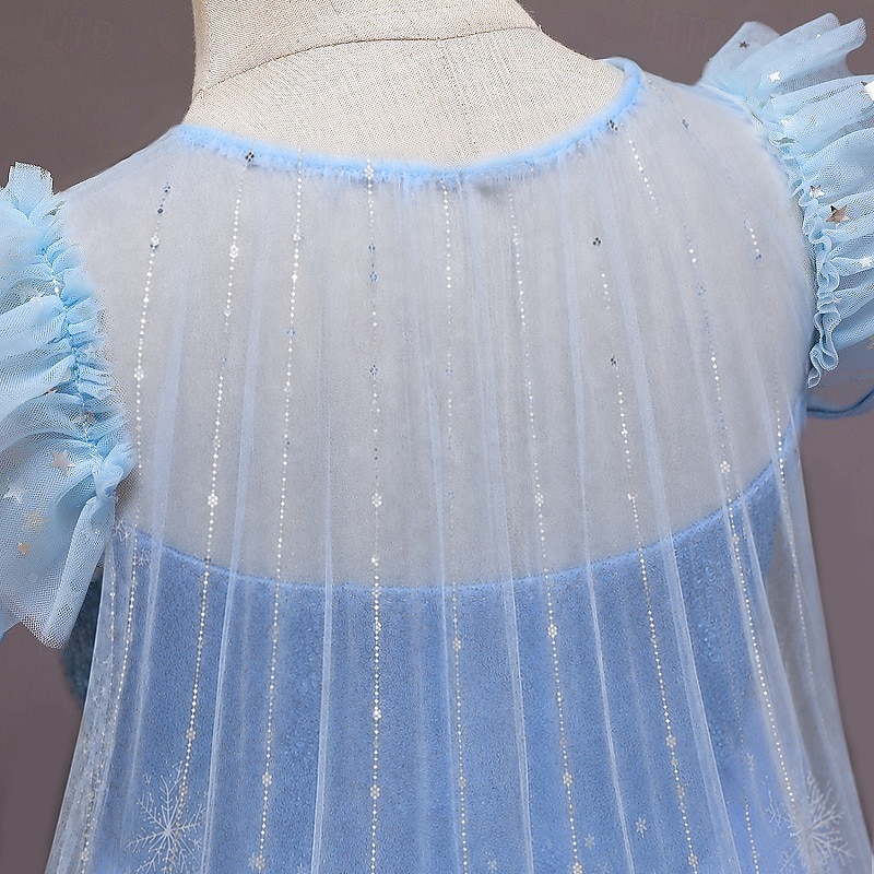 Semana do Livro 2026 Rainha da Neve Gelado Princesa Elsa Vestidos Capa Vestido da menina de flor Fantasias Festa a fantasia for Para Meninas Crianças Natal Dia da Criança Baile de Máscaras Casamento de 2026 por $38.99 –P4