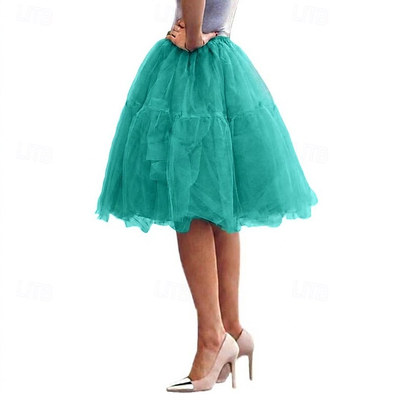 Jupe à cerceaux Tutu Sous jupe Années 1950 Rétro Vintage Princesse Adulte Femmes Bal de promo Tenue de soirée Cocktail Se déguiser de 2026 ? $37.99 –P9