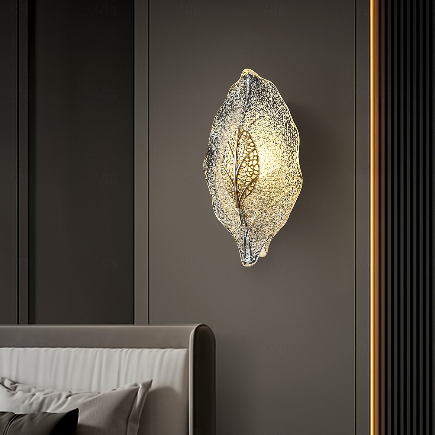 Gold LED wall lights, modern wall lights, bionic leaf vanity lamps for bathroom, bedside table wall lamp, perfect for bedroom, living room 2026 - $138.99 –P11