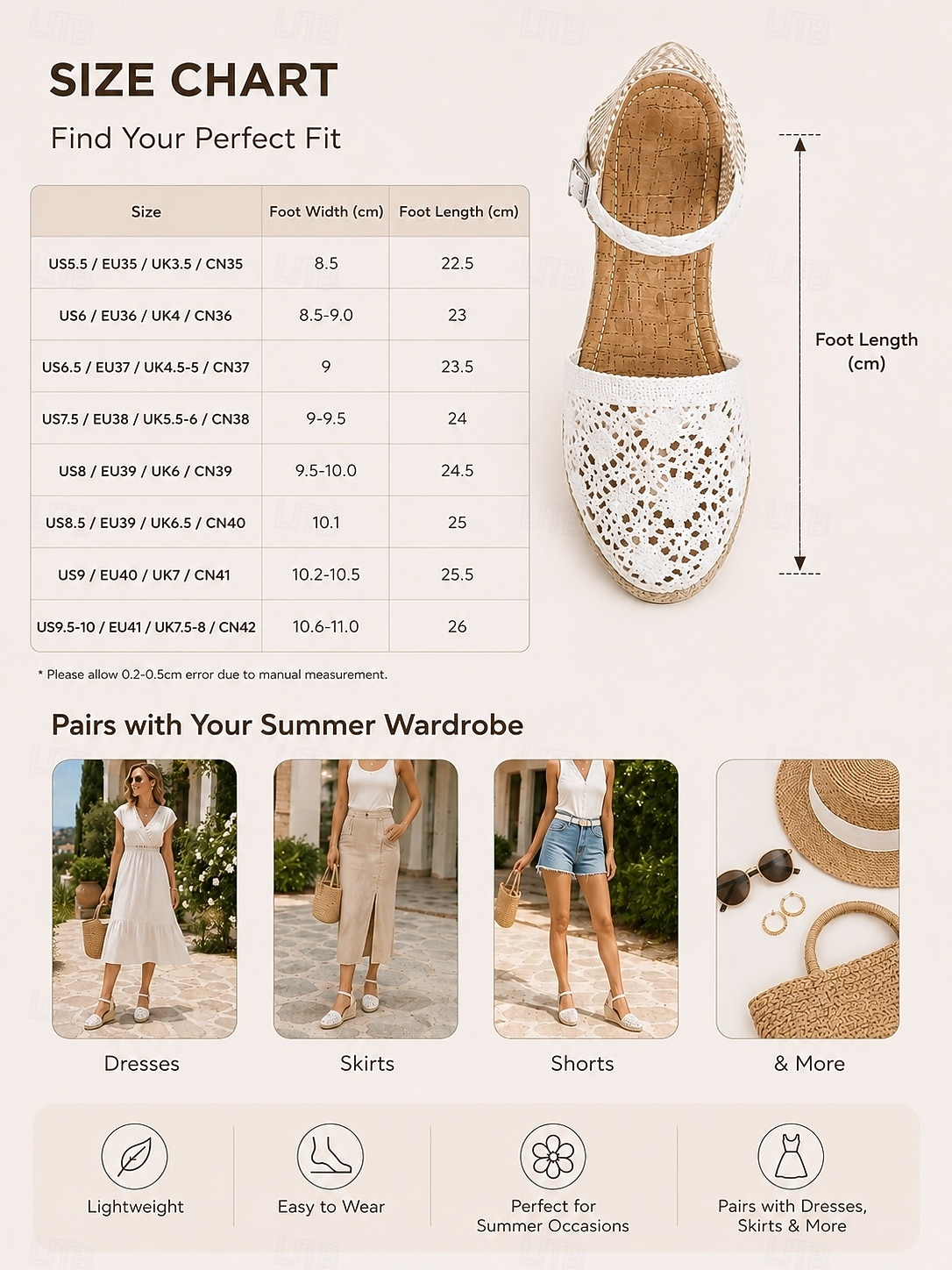 Sandali espadrillas con zeppa da donna, comodi sandali estivi con cinturino alla caviglia, perfetti per invitate a matrimoni, vacanze al mare e outfit eleganti. del 2026 a $42.99 –P1