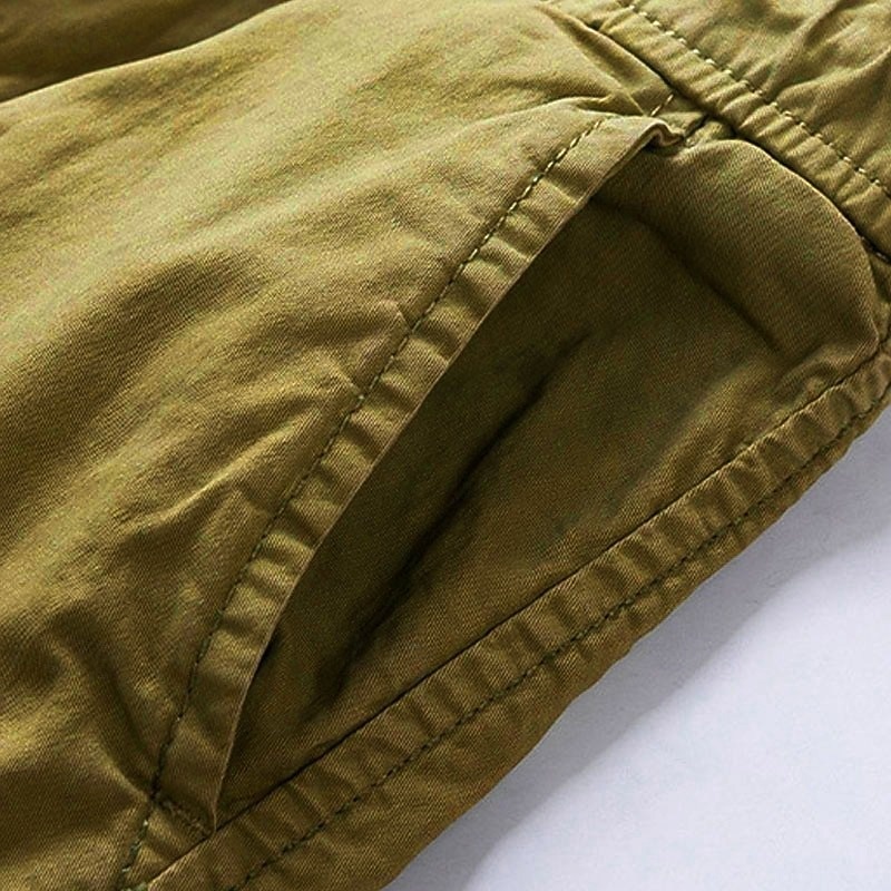 Men's Cargo Shorts Shorts Summer Shorts Drawstring Elastic Waist Multi Pocket Solid Color Plain Comfort Wearable Short Casual Daily Outdoor Fashion Casual Khaki Black Inelastic 2026 - $37.99 –P10