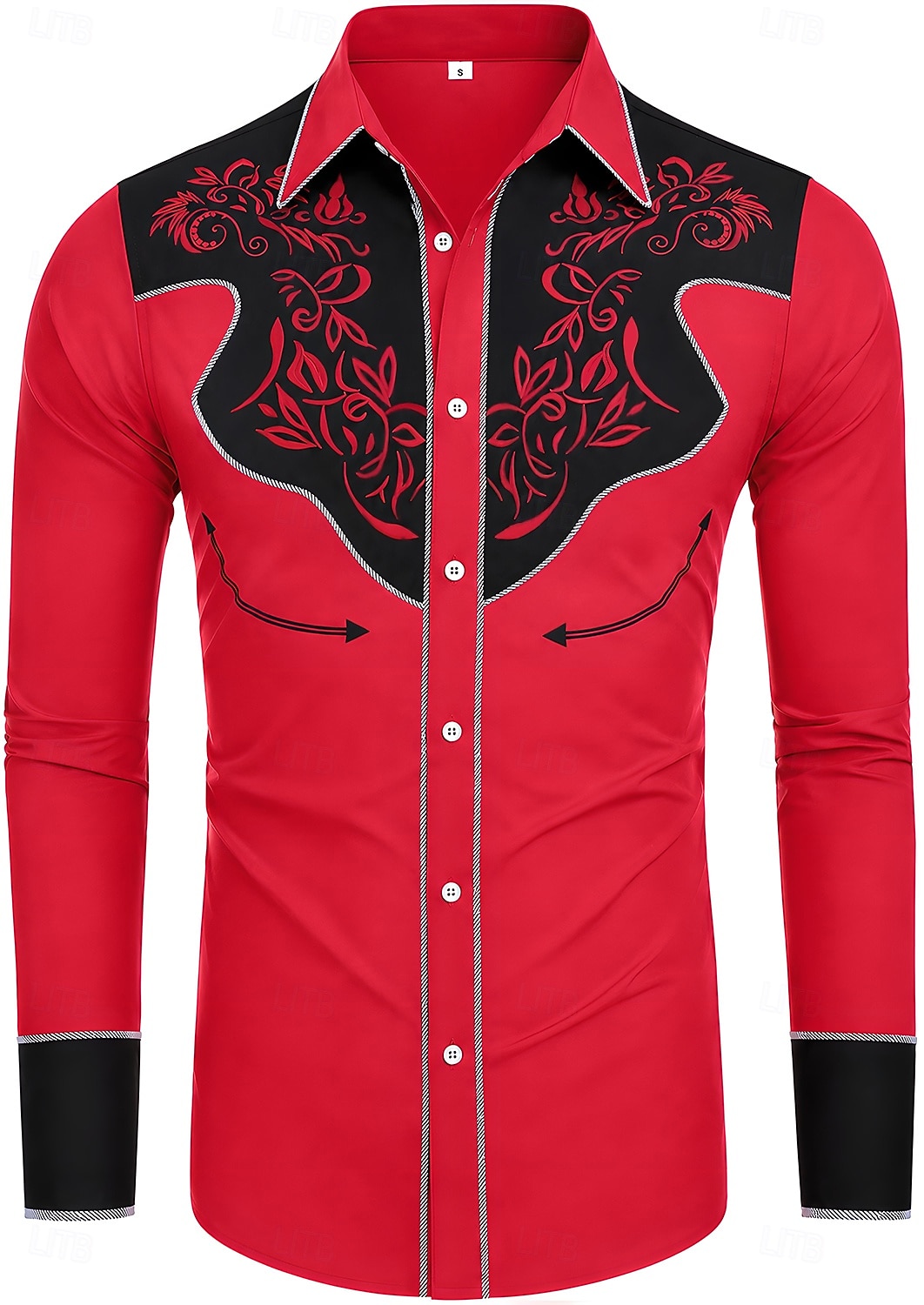 Clássico Retro Vintage Blusa / Camisa Cowboy do Oeste 3D Fantasia Homens Baile de Máscaras Dia a Dia Festa de Solteira Adulto Camisa de 2026 por $21.99 –P5