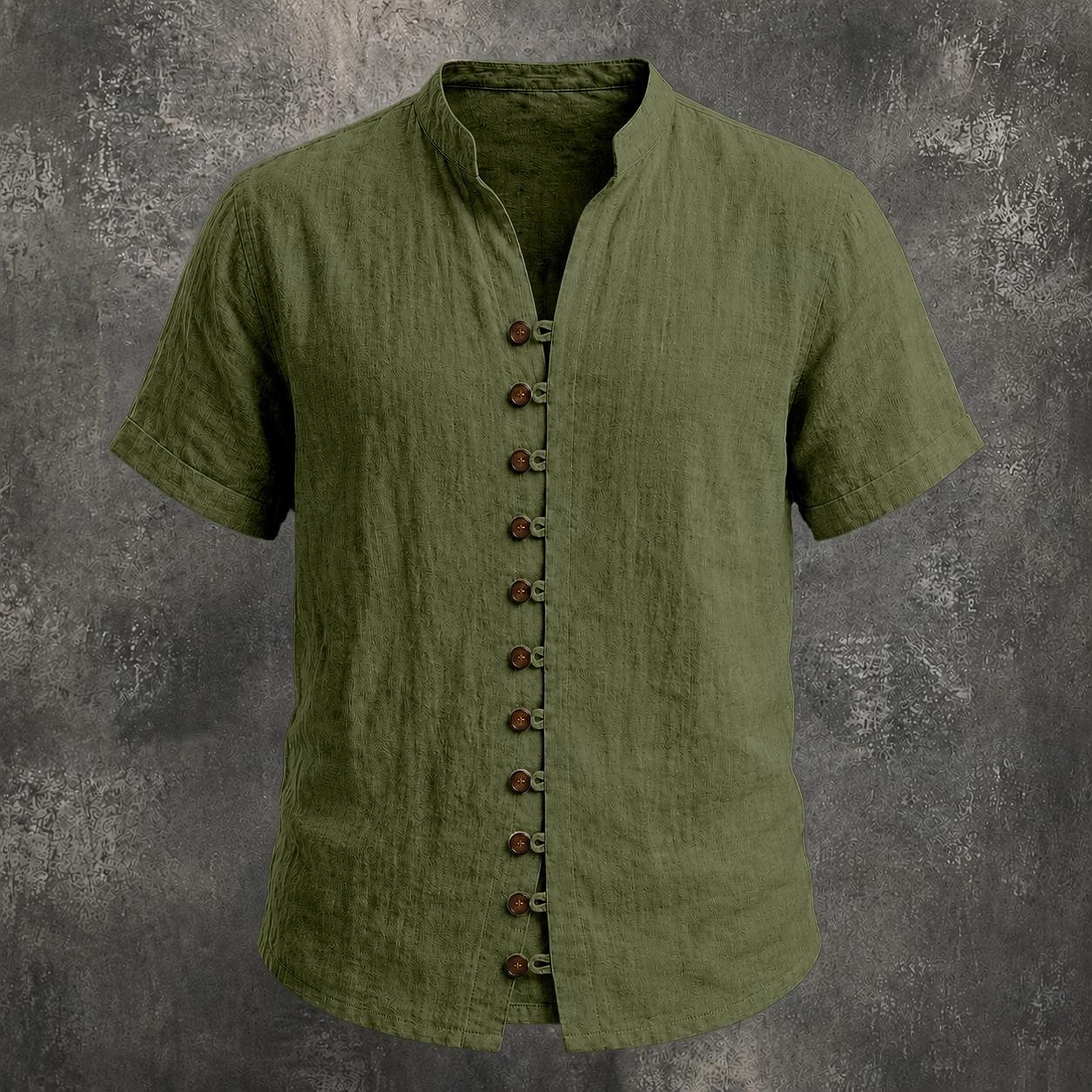 Men Linen Shirt Summer Shirt Beach Wear Button Up Shirt Plain Casual Vacation Black White Pink Sky Blue Short Sleeve Stand Collar Spring & Summer Summer Clothing Apparel Buttons 2026 - $24.99 –P8
