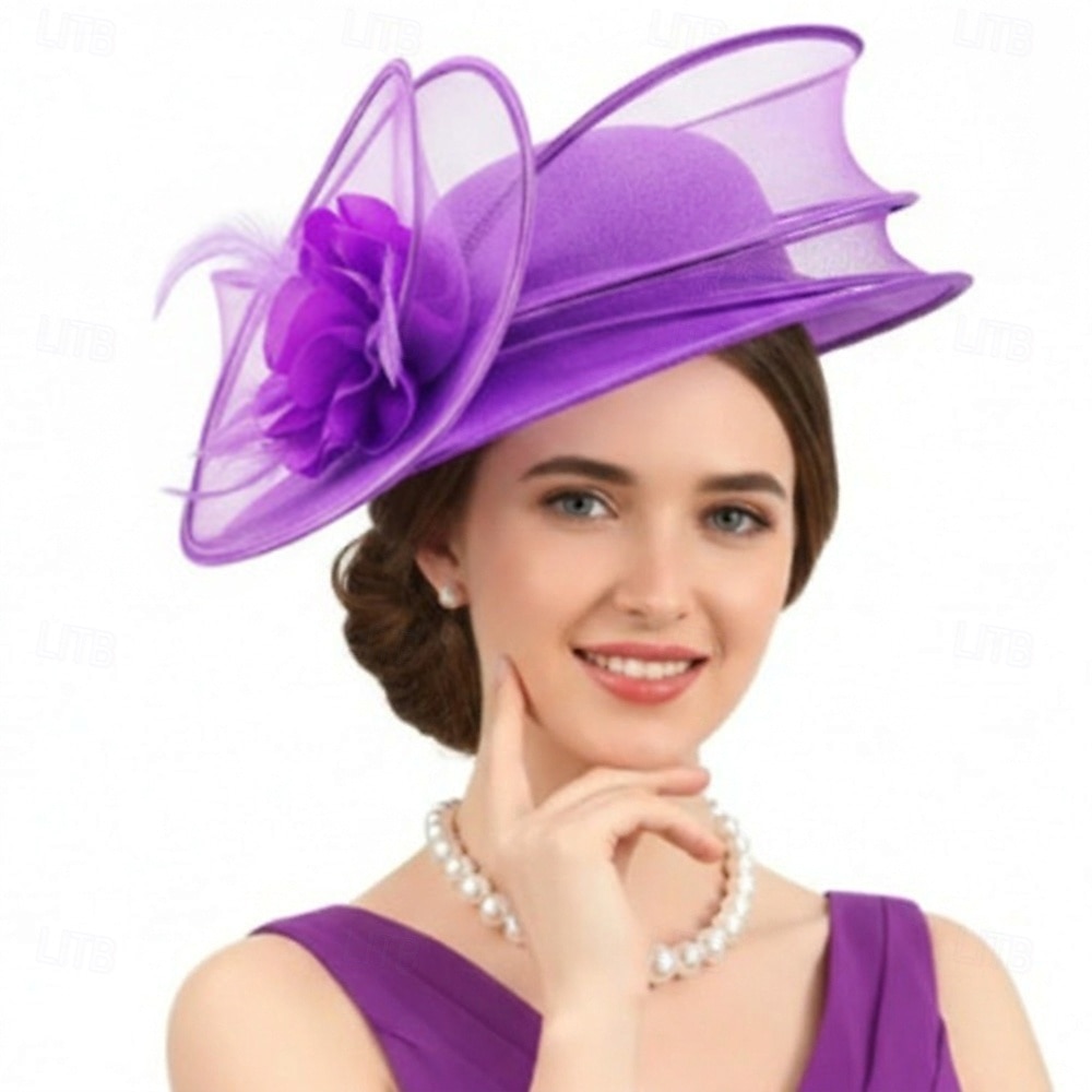 Derby Hat Church Hat Kentucky Derby Hat Gentlewoman Noblewoman Fancy Dress Women's Masquerade Derby Ascot Horse Racing Festival Adults' Headpiece 2026 - $39.99 –P5