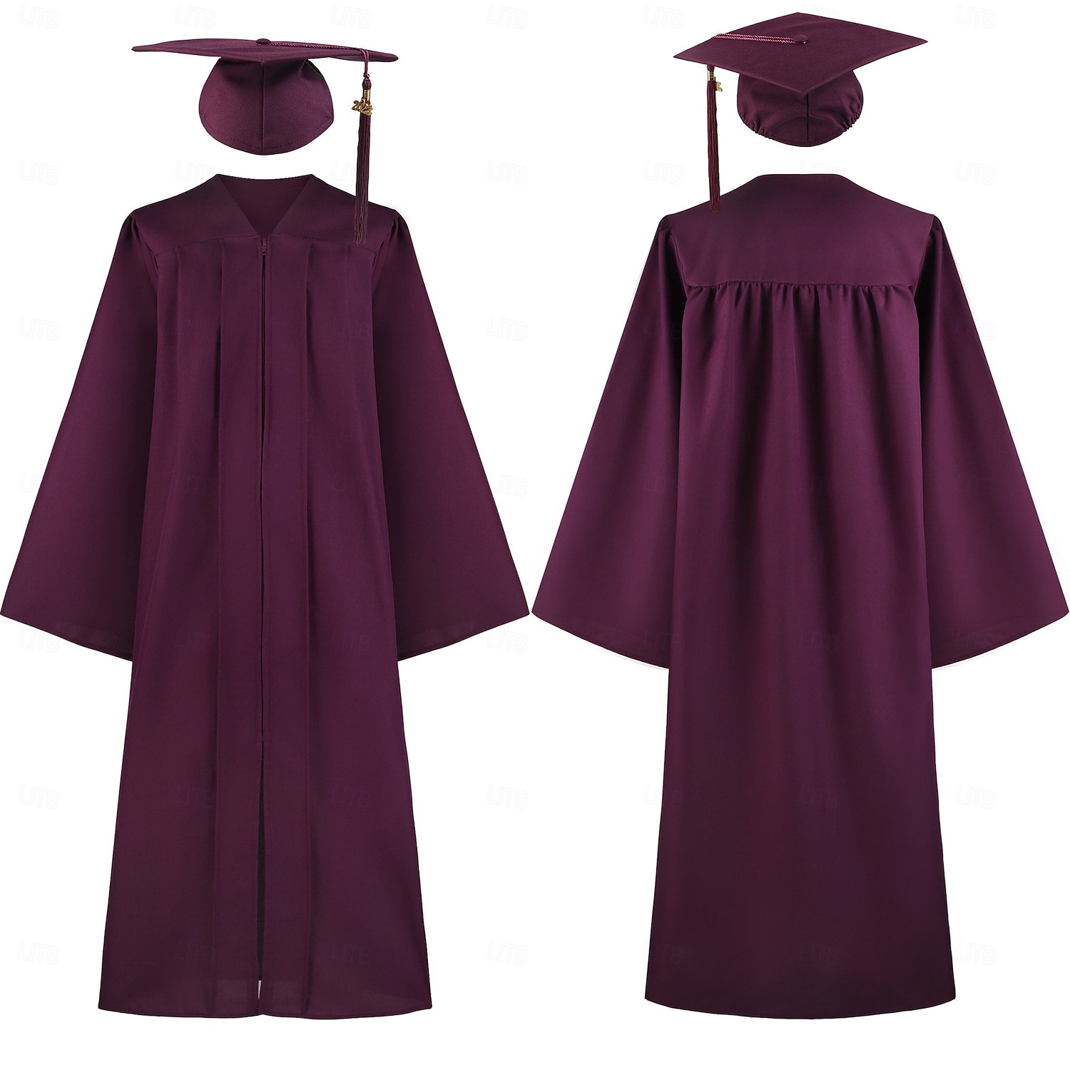 Examensklänningsset Akademisk mantel Murbruksplatta Studerande Cosplay Vuxna Herr Halloween Karnival Akademisk ceremoni Enkla Halloween kostymer Klä ut 2026 - $47.99 –P1