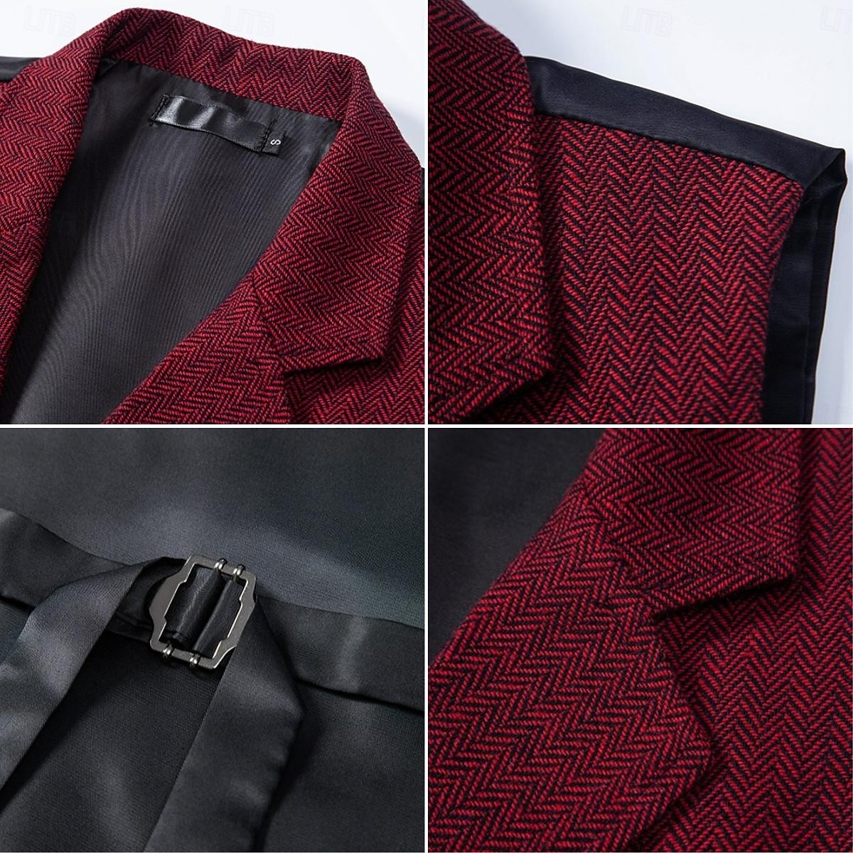 Goldene Zwanziger 1920er Retro Vintage Weste Der große Gatsby Doppelreihiger Verschluss Fischgrät-Tweed Gekerbtes Revers Kostüm Herren Wiederbelebung Hochzeitsfeier Alltagstauglich Erwachsene Weste 2026 - $40.99 –P12