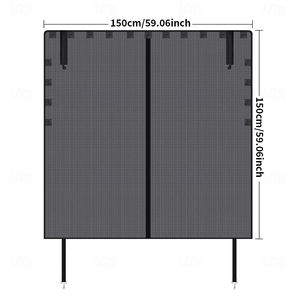 Magnetisch muggennet voor de kofferbak van de auto, geschikt voor zomerkamperen en picknicken, geventileerd anti-muggenscherm voor autoritten, universeel net voor de kofferbak van een SUV, muggennet 2026 - $27.99 –P2