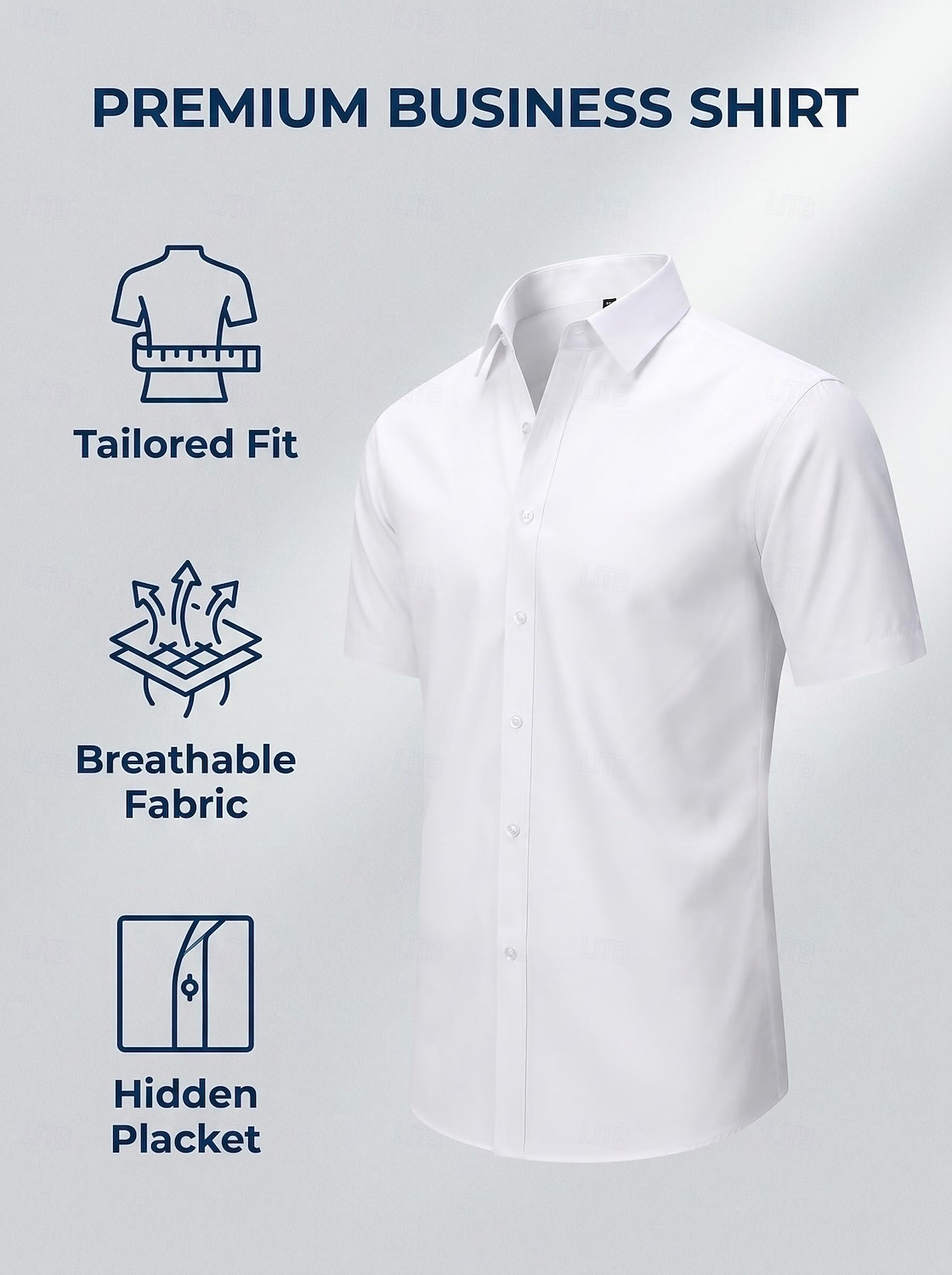 Per uomo Camicia Camicia elegante Camicia non stiro Camicia con Bottoni Semplice Casuale Quotidiano Bianco Blu chiaro Nero Rosa Manica Corta Collo ripiegato Estate Primavera Abbigliamento Classico del 2026 a $27.99 –P9