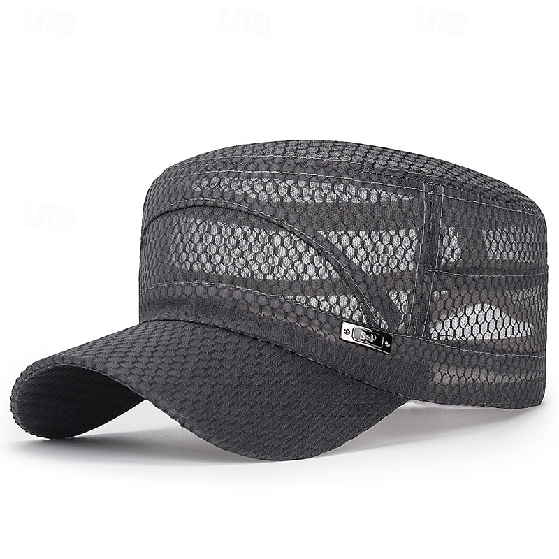 Baseballkappe mit flachem Schirm für Herren, verstellbarer, stylischer Sommerhut mit Sonnenschutz, Freizeitaccessoire für Outdoor-Sportarten wie Angeln und mehr, Accessoires für Erwachsene 2026 - $9.99 –P9